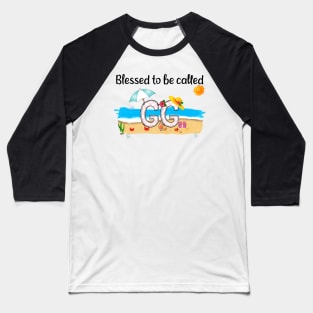 Blessed To Be Called Gg Summer Beach Happy Mother's Baseball T-Shirt